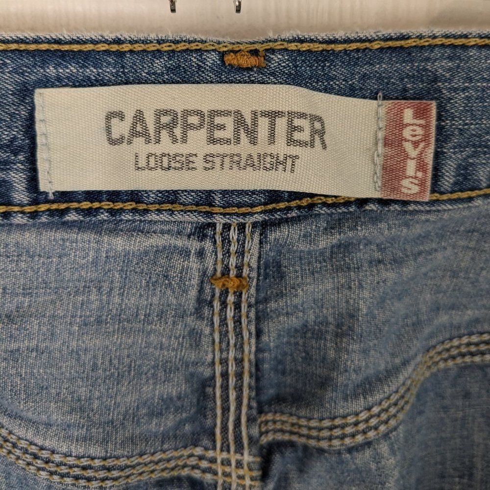 2000's era Levi's Loose Straight Carpenter Jeans - 33x32 - Med Wash - Picture 14 of 16
